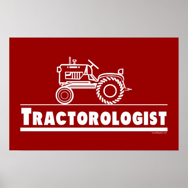 Poster Ologiste de tracteur RED (Devant)