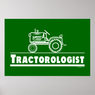 Poster Ologiste de tracteur vert