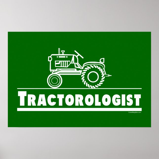 Poster Ologiste de tracteur vert (Devant)