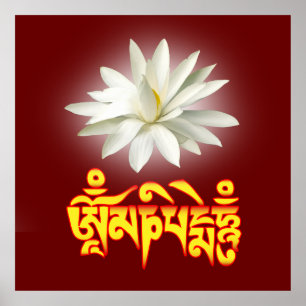 Poster Om mani padme mantra