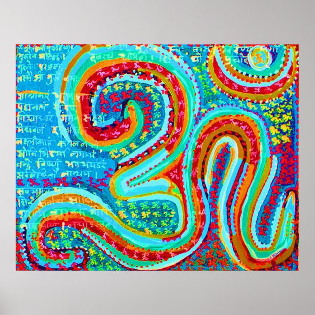 Poster OM MANTRA : Om 108 fois et autres mantras (Devant)