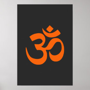 Poster Om orange moderne