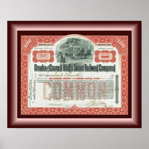 Poster Omaha et le Conseil Bluffs Street Railway ~