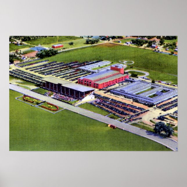 Poster Omaha Nebraska Ak Sar Ben Race Track et Coliseum (Devant)