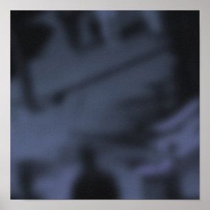 Poster Ombre bleu NYC Sidewalk Heure de pointe