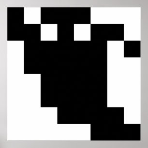 Poster Ombre fantôme de 8 bits Pixel