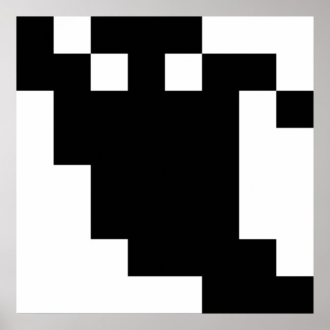 Poster Ombre fantôme de 8 bits Pixel (Devant)