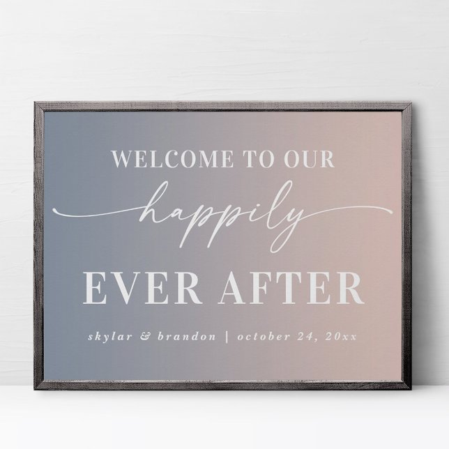 Poster Ombre Rose Bienvenue À Notre Heureux Joyeux Jour A (Créateur téléchargé)