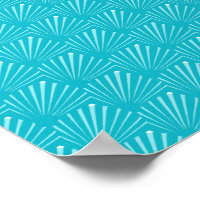 Ombres de Coquillages sur Fond Bleu Pastel avec Li