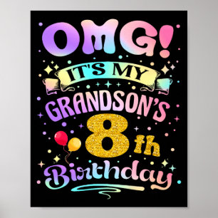 Poster Omg C'est l'anniversaire de mon petit-fils de 8 an