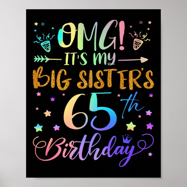Poster Omg C'Est Mes Grandes Soeurs 65e Anniversaire Doux (Devant)