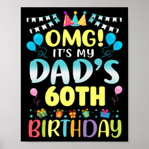 Poster Omg C'Est Mon Pères 60e Anniversaire Doux 60 Ans P