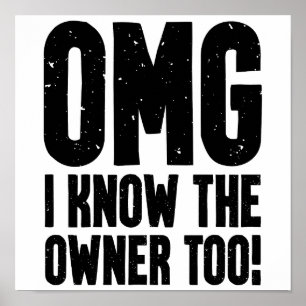 Poster OMG Je Connais Le Propriétaire De Bartender Bounce