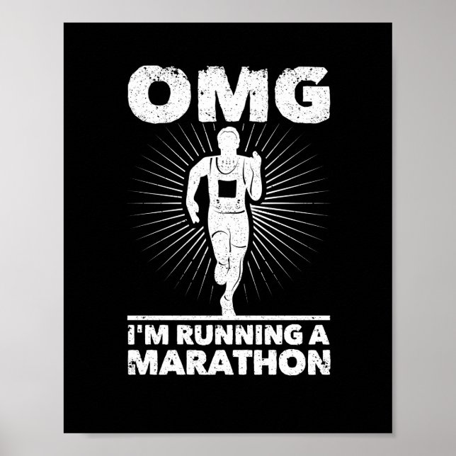 Poster OMG Je suis en train de courir un marathon d'abord (Devant)