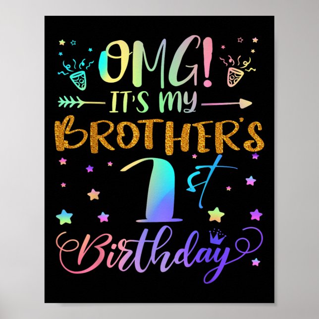 Poster Omg Ses Frères 1er Anniversaire Doux 1 Ans (Devant)