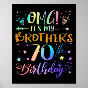 Poster Omg Ses Mes Frères 70e Anniversaire Doux 70 Ans O