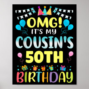 Poster Omg Son My Cousins 50e Anniversaire Doux 50 Ans Ol