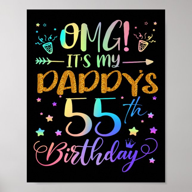 Poster Omg Son My Daddys 55e Anniversaire Doux 55 Ans (Devant)