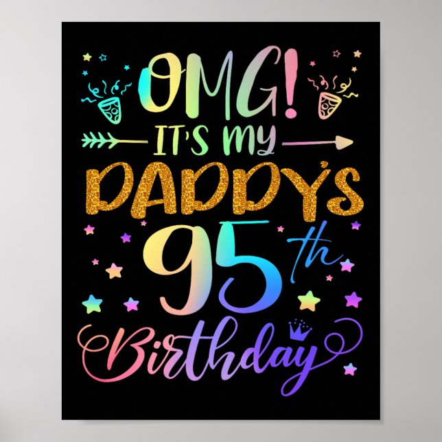 Poster Omg Son My Daddys 95e Anniversaire Sweet 95 Ans (Devant)