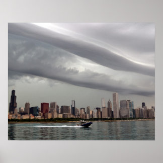 Poster Ominous Chicago Skyline