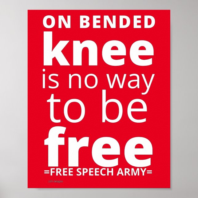 Poster "ON BENDED KNEE.." (Vorne)