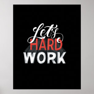 Poster On fait du dur. Expression de motivation du joueur