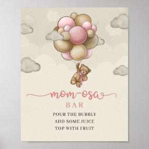 Poster On peut attendre la barre d'ivoire rose marron mam