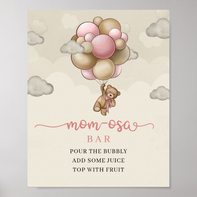 Poster On peut attendre la barre d'ivoire rose marron mam (Devant)