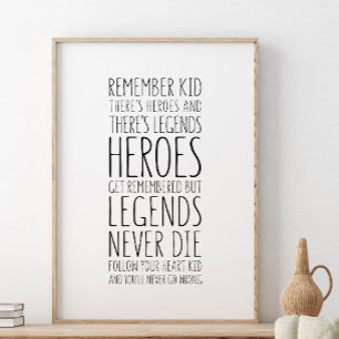 Poster On se souvient des héros mais les légendes ne meur