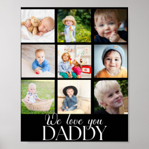 Poster On t'aime Papa Beau Collage 9 Photos