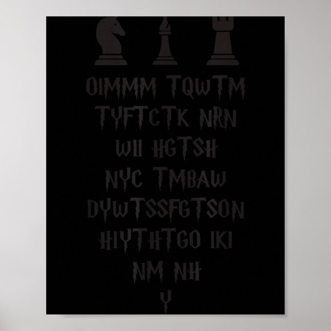 Poster Once I Make My Move Acronym Wizard Chess Funny Des (Devant)