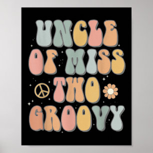 Poster Oncle deux Super deuxième anniversaire Retro 2e An