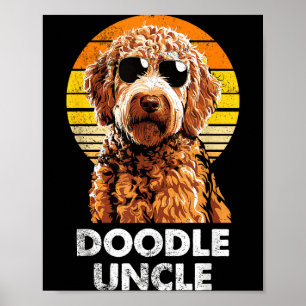 Poster Oncle drôle de doodle rétro cool propriétaire de c