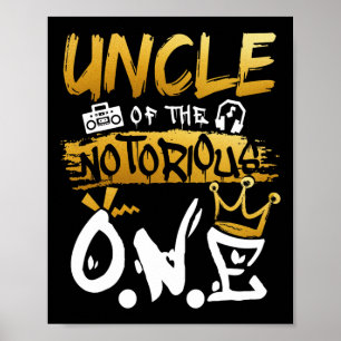 Poster Oncle Du Célèbre Un Vieux Hip hop 1er