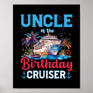 Poster Oncle du croiseur d'anniversaire drôle de croisièr