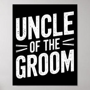 Poster Oncle Du Groom T Chemise Oncle Élégant Du Gr