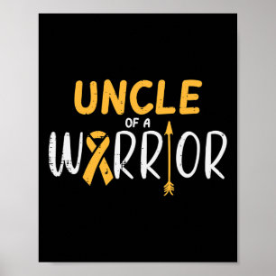Poster Oncle D'Un Guerrier Académicien Du Ruban Cancer De