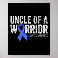 Oncle D'Un Guerrier T1D Enfant Diabétique Bleu Rub