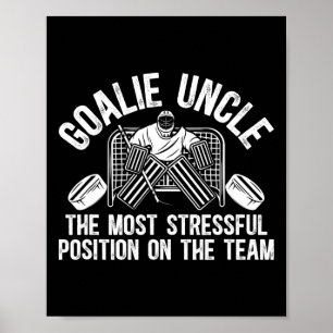 Poster Oncle Gardien De But De Hockey Drôle D'un Oncle Ga