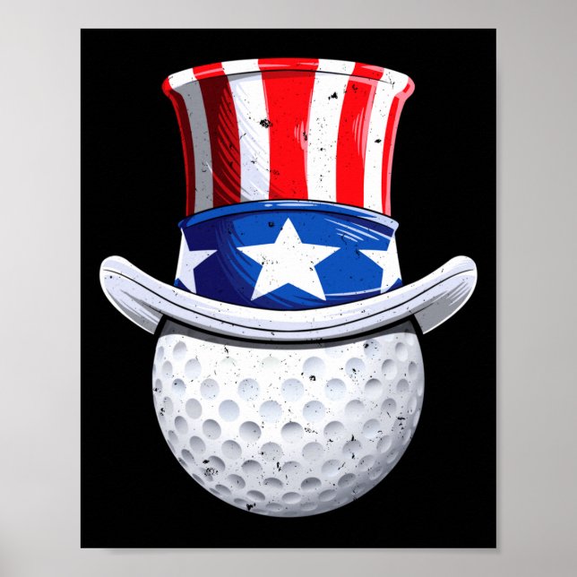 Poster Oncle sam golf  (Devant)