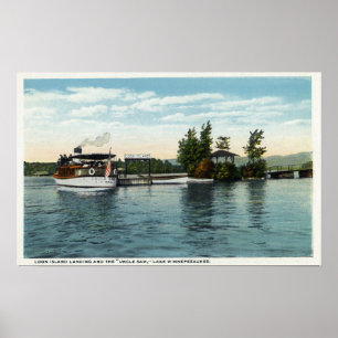 Poster Oncle Sam Steamer à l'atterrissage de Loon Island