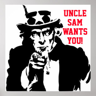 Poster Oncle Sam Vous Veut !