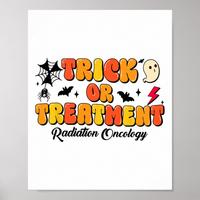 Poster Oncologie Du Rayonnement De Trick Ou De Traitement (Devant)