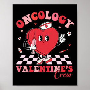 Poster Oncologie Saint-Valentin Cœur Infirmière Contre le