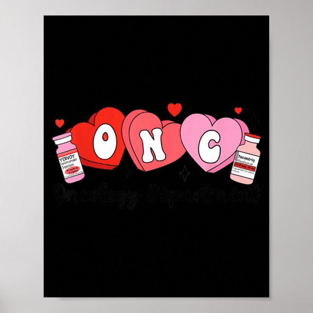 Poster Oncology Nurse Fight Cancer Nurse Valentine Onc De (Devant)