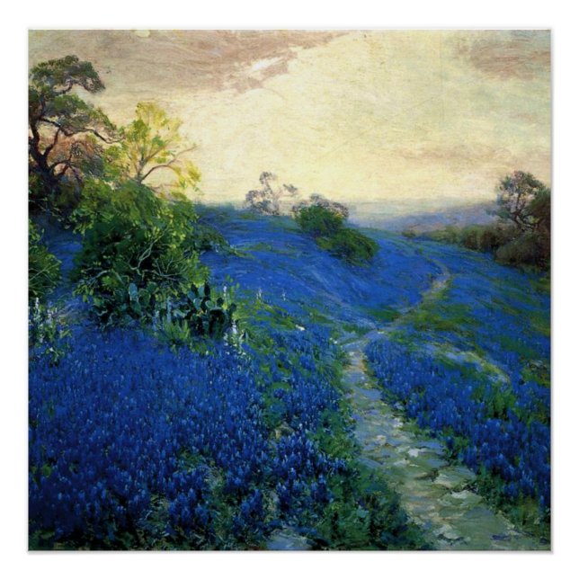 Poster Onderdonk - Bluebonnet Field, (Devant)