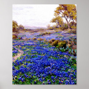 Poster Onderdonk - Bluebonnets at Twilight