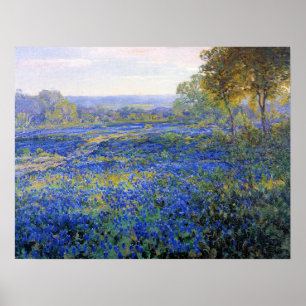 Poster Onderdonk - Champs de Lupins Bleus 1920