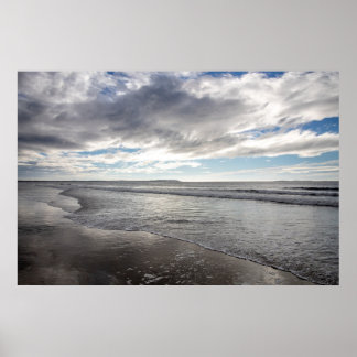 Poster Ondes tranquilles sur l'affiche du littoral