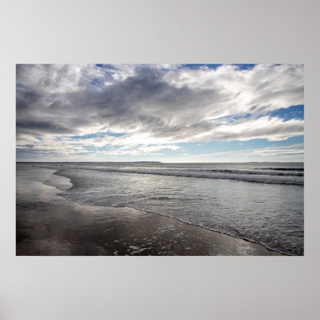 Poster Ondes tranquilles sur l'affiche du littoral (Devant)